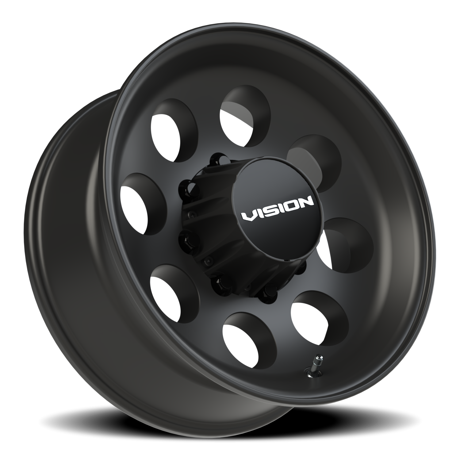 Vision Wheel 56VT Satin Black 17.5x6.75 -16 8x165.1mm 124.5mm - Wheelwiz