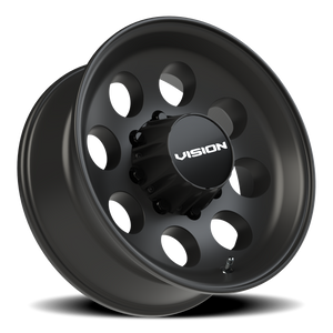 Vision Wheel 56VT Satin Black 17.5x6.75 -16 8x165.1mm 124.5mm - Wheelwiz