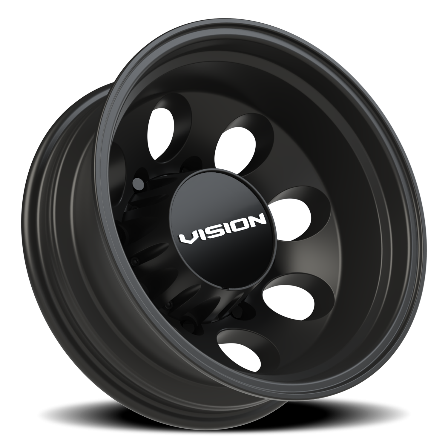 Vision Wheel 56 Satin Black 17x6.5 -143 8x200mm 142.2mm - Wheelwiz