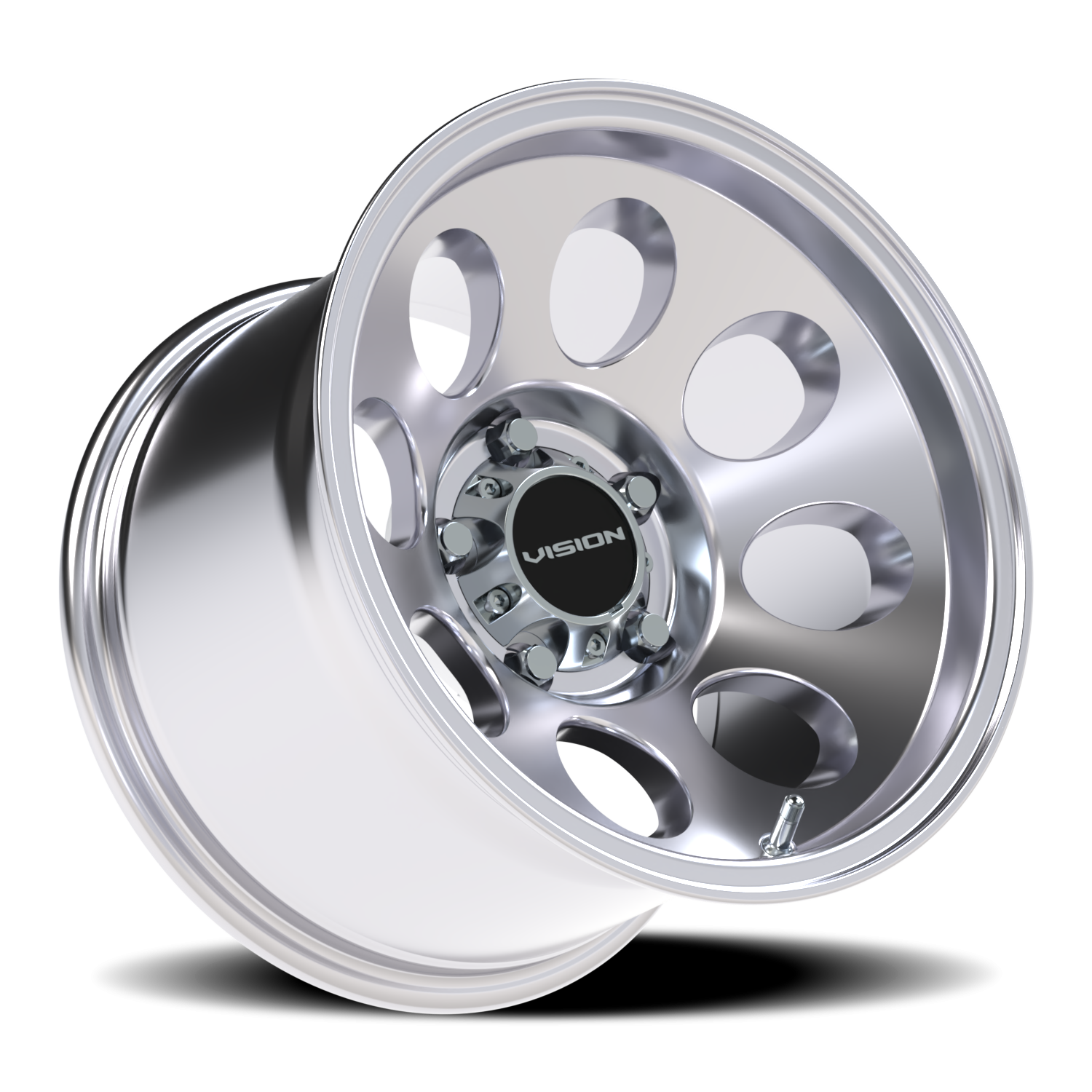 Vision Wheel 56 Polished 15x10 -25 5x127mm 83.1mm - Wheelwiz