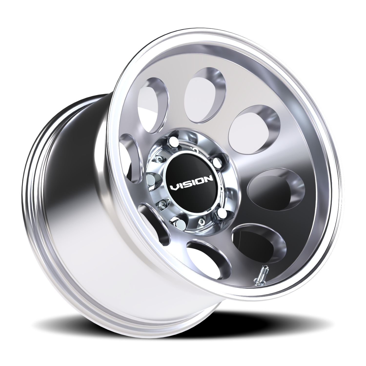 Vision Wheel 56 Polished 15x10 -25 5x139.7mm 110mm - Wheelwiz