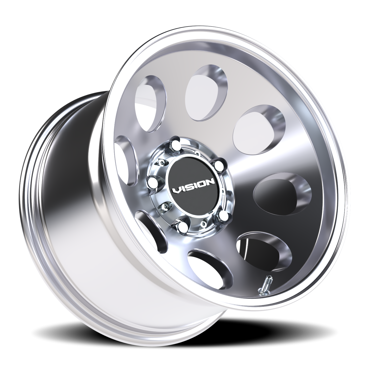 Vision Wheel 56 Polished 16x10 -25 5x139.7mm 110mm - Wheelwiz