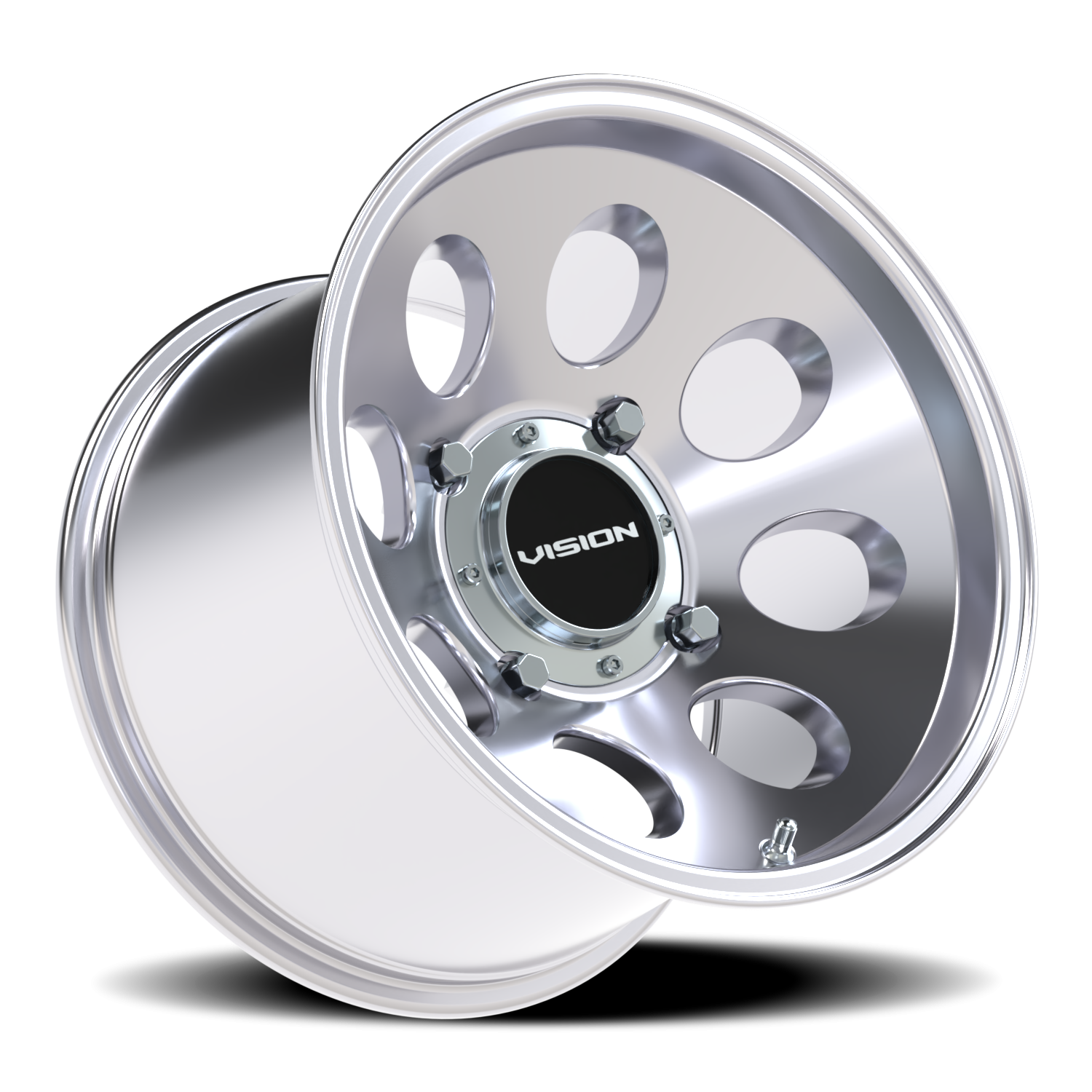 Vision Wheel 56 Polished 15x10 -10 4x136mm 110.1mm - Wheelwiz