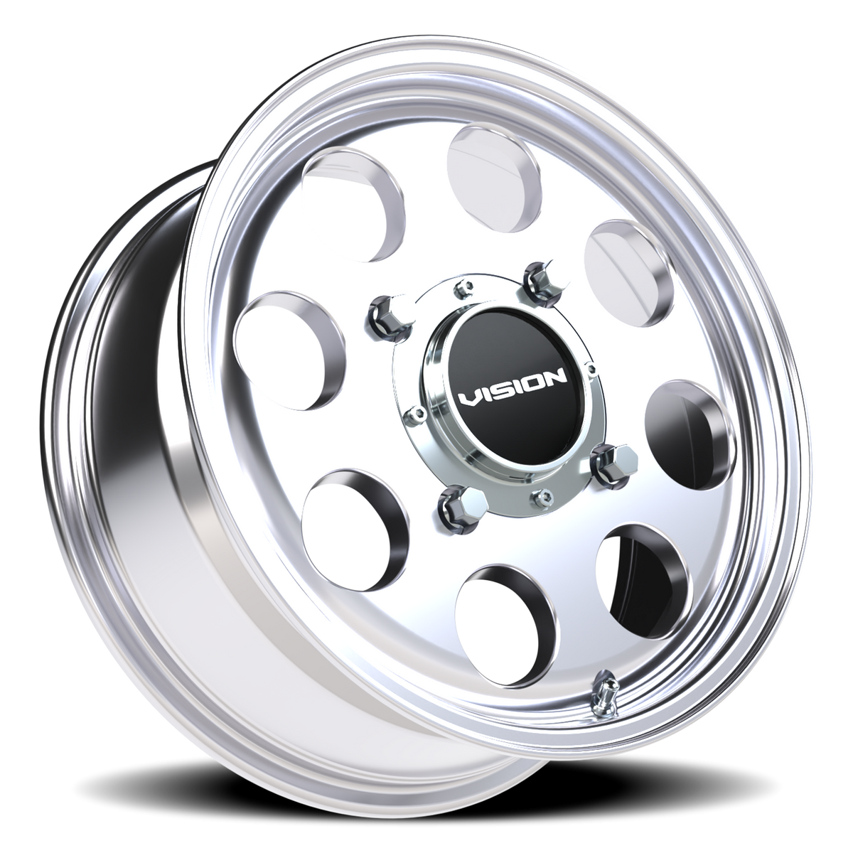 Vision Wheel 56 Polished 15x6 +38 4x136mm 110.1mm - Wheelwiz