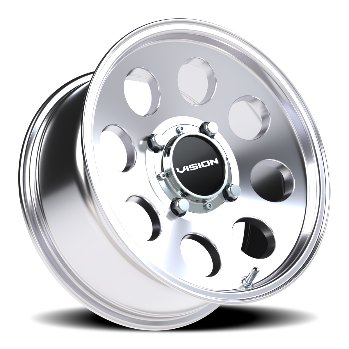 Vision Wheel 56 Polished 15x7 +13 4x136mm 110.1mm - Wheelwiz