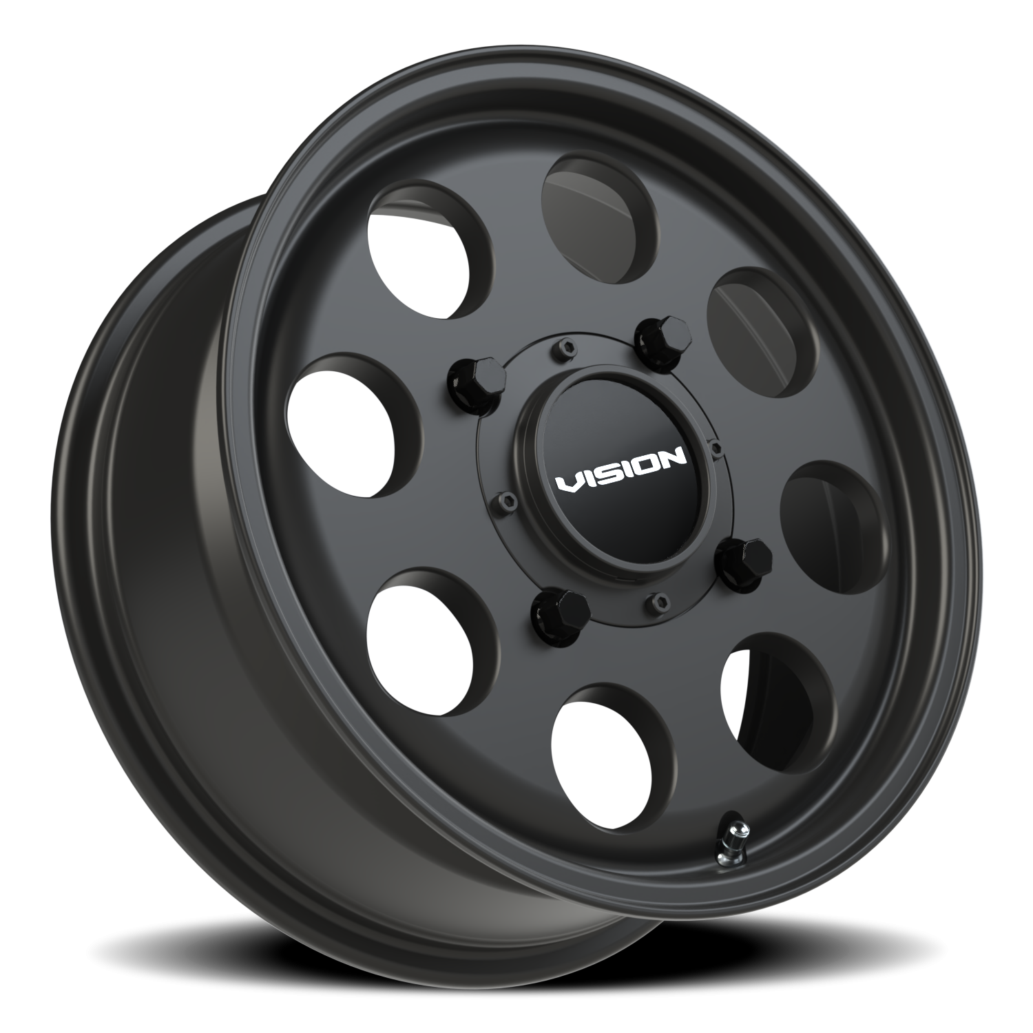 Vision Wheel 56 Satin Black 15x6 +38 4x156mm 131.1mm - Wheelwiz