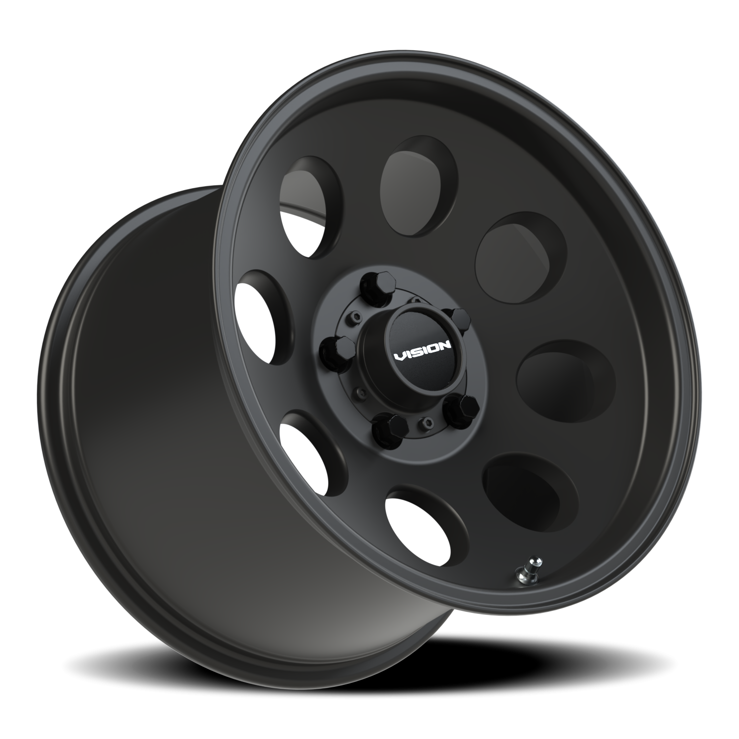 Vision Wheel 56 Satin Black 15x10 +15 5x114.3mm 68.1mm - Wheelwiz