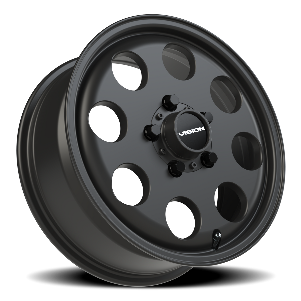 Vision Wheel 56 Satin Black 15x6 +50 5x114.3mm 131.1mm - Wheelwiz