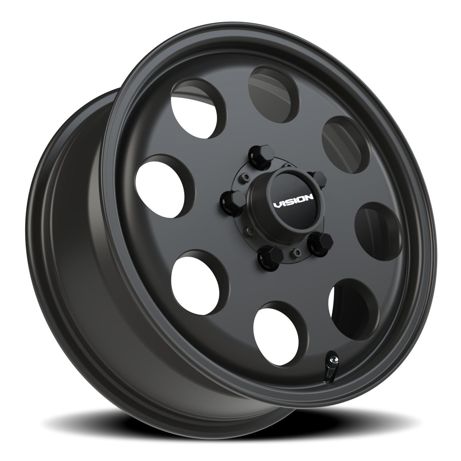 Vision Wheel 56 Satin Black 15x6 +50 5x114.3mm 131.1mm - Wheelwiz