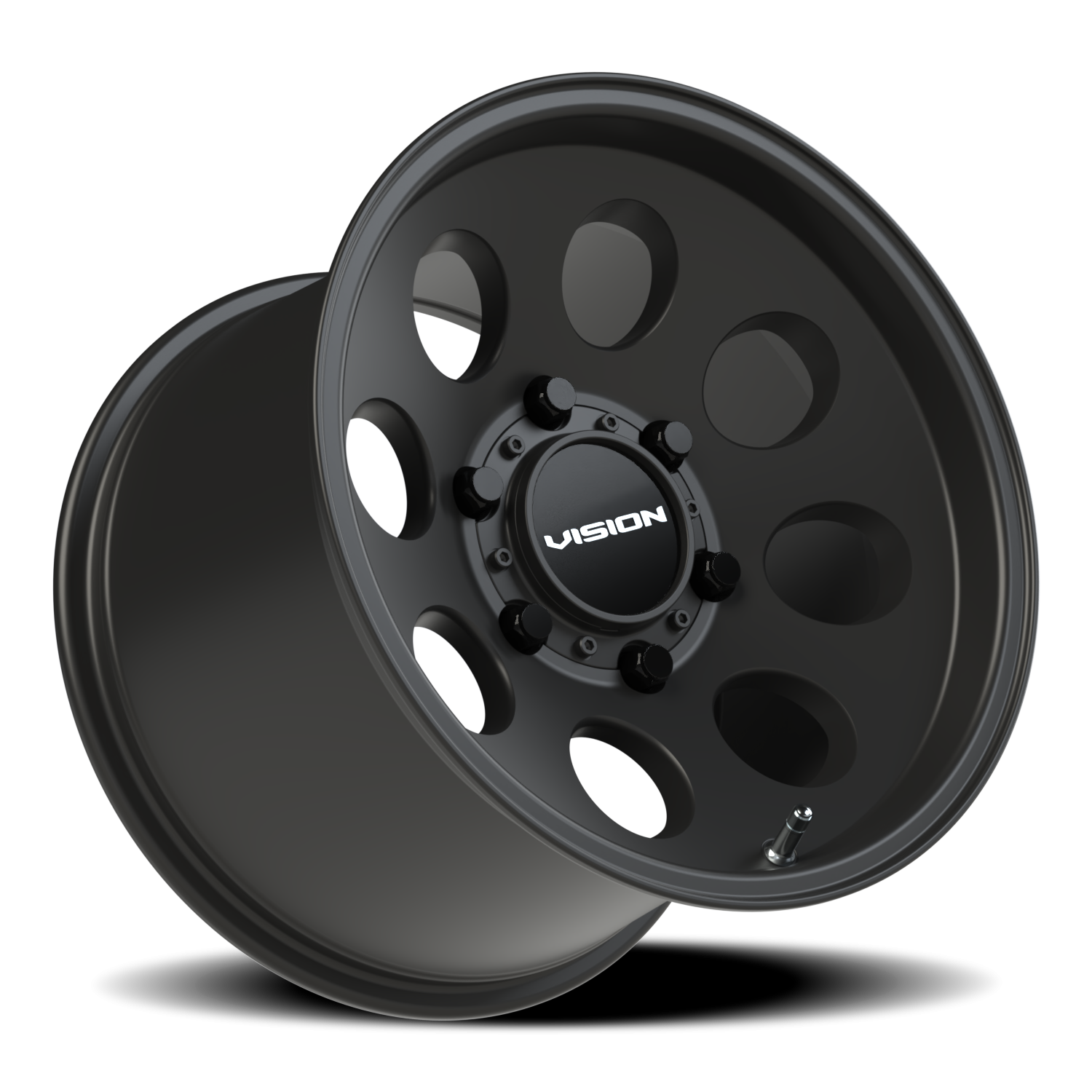 Vision Wheel 56 Satin Black 15x10 +15 6x139.7mm 110mm - Wheelwiz
