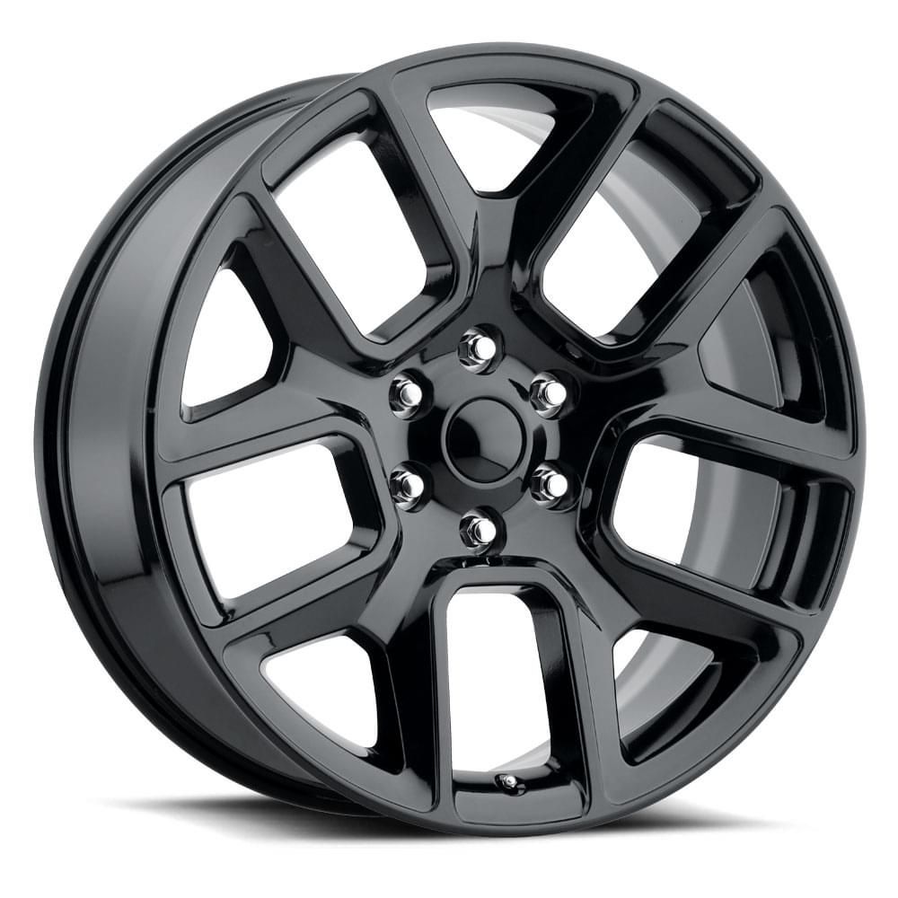 Factory Reproductions FR 76 Gloss Black 24x10 +15 6x139.7mm 77.8mm