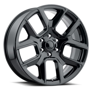 Factory Reproductions FR 76 Gloss Black 24x10 +15 6x139.7mm 77.8mm