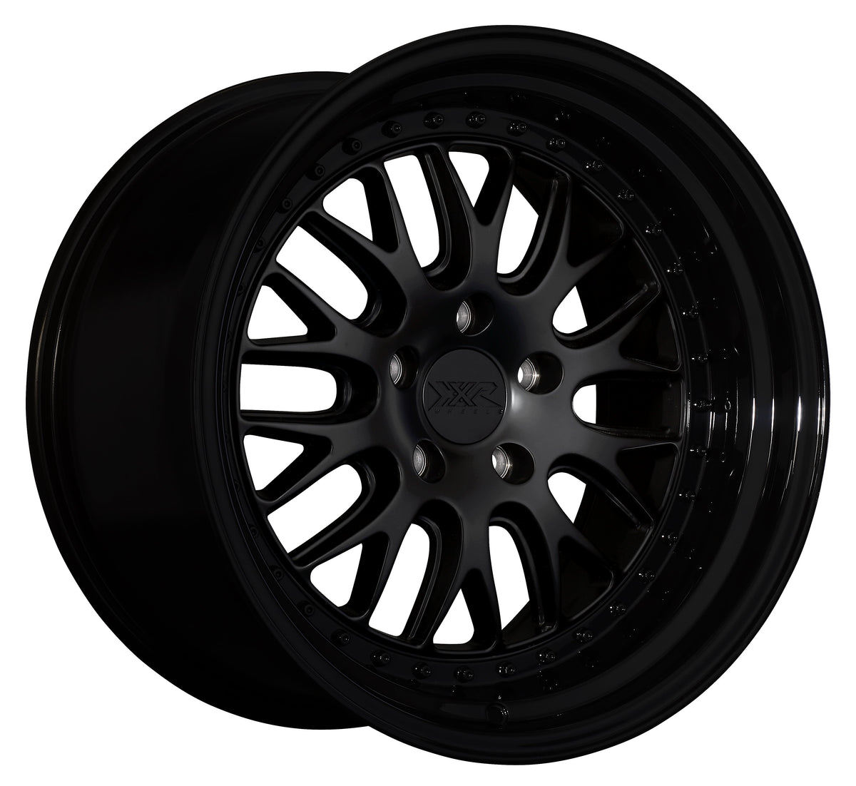 XXR Wheels 570 Flat Black / Gloss Black Lip 18x8.5 +35 5x114.3 73.1mm - Wheelwiz