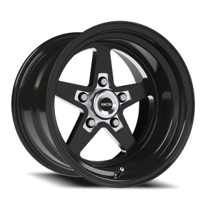 Vision Wheel 571 Gloss Black with Milled Center 15x10 -25 5x120.65mm 83.1mm - Wheelwiz