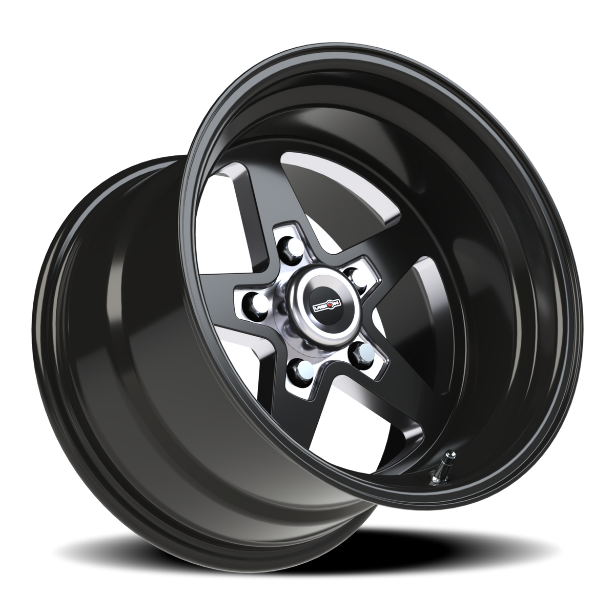 Vision Wheel 571 Gloss Black with Milled Center 15x10 -25 5x120.65mm 83.1mm - Wheelwiz