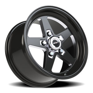 Vision Wheel 571 Gloss Black with Milled Center 15x8 +27 5x114.3mm 83.1mm - Wheelwiz