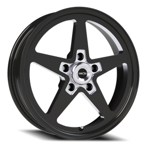 Vision Wheel 571 Gloss Black with Milled Center 17x4.5 -24 5x120.65mm 83.1mm - Wheelwiz