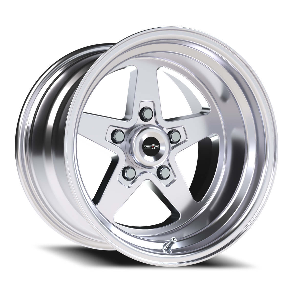 Vision Wheel 571 Polished 15x10 -25 5x120.65mm 83.1mm - Wheelwiz