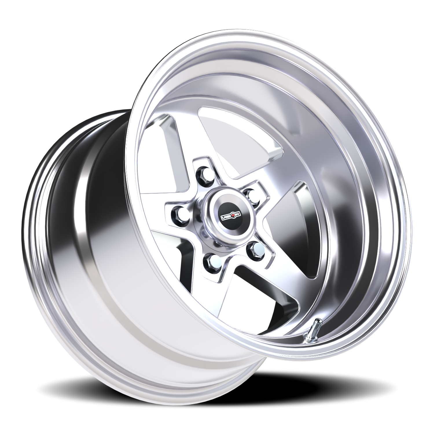 Vision Wheel 571 Polished 15x10 -25 5x120.65mm 83.1mm - Wheelwiz