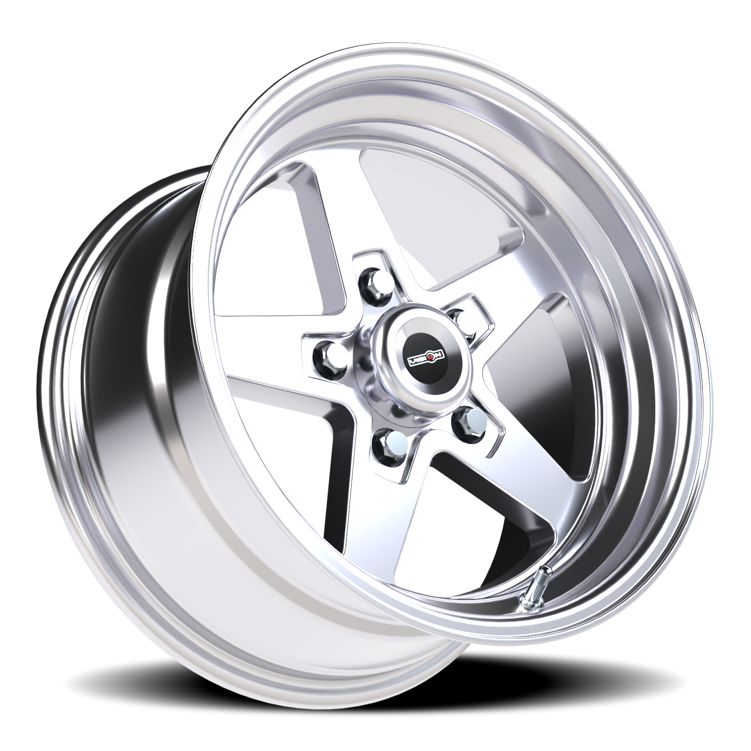 Vision Wheel 571 Polished 15x8 0 5x120.65mm 83.1mm - Wheelwiz