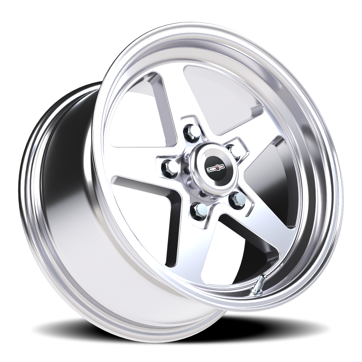 Vision Wheel 571 Polished 15x8 +27 5x120.65mm 83.1mm - Wheelwiz