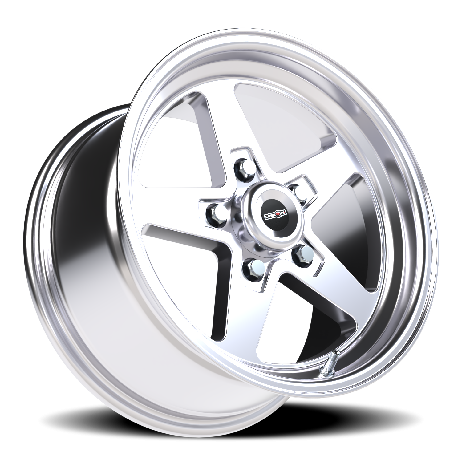 Vision Wheel 571 Polished 15x8 +27 5x120.65mm 83.1mm - Wheelwiz