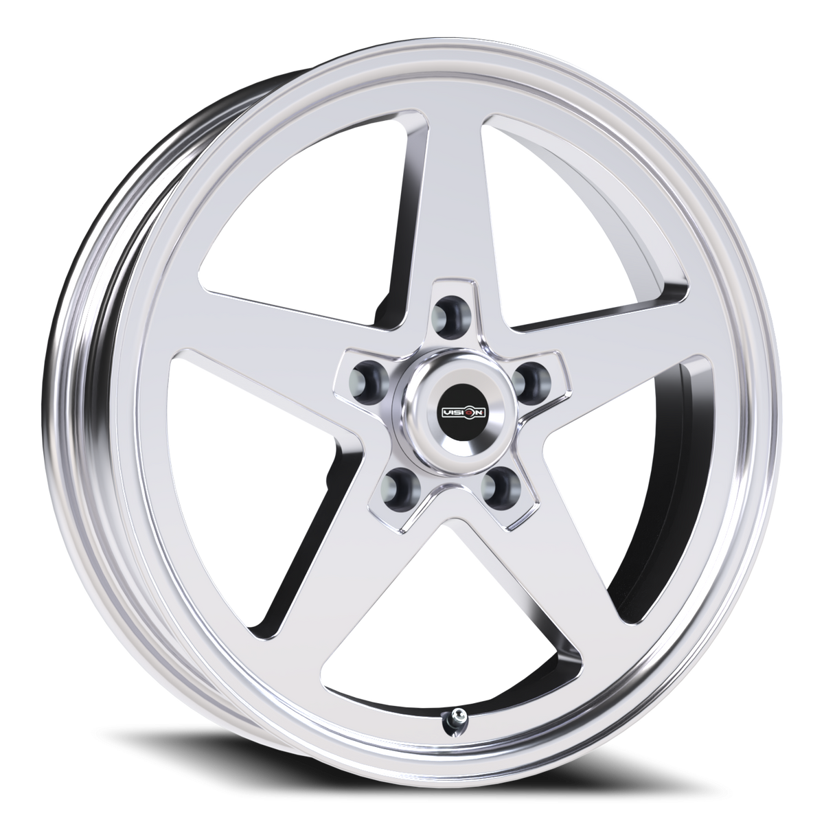 Vision Wheel 571 Polished 17x4.5 -24 5x120mm 83.1mm - Wheelwiz