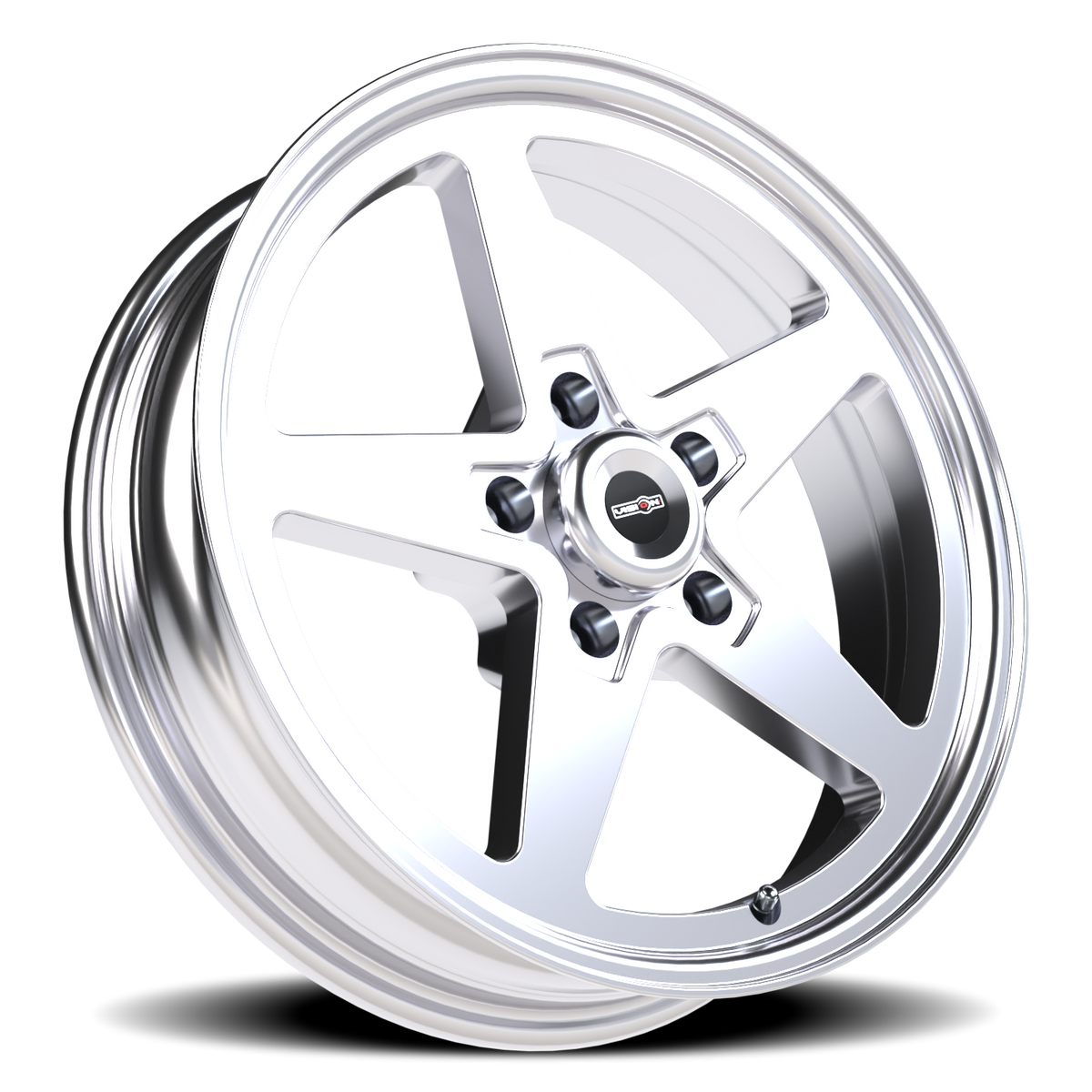 Vision Wheel 571 Polished 17x4.5 -24 5x115mm 83.1mm - Wheelwiz