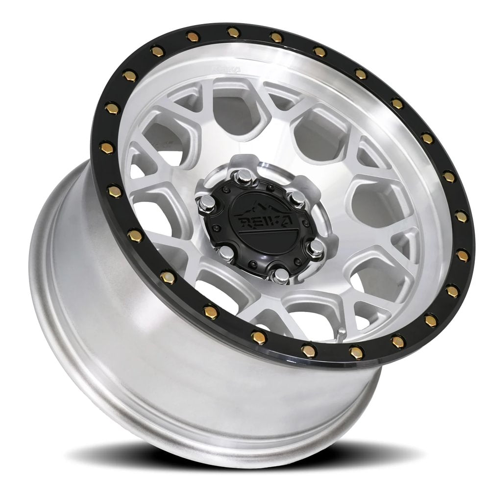 Reika R45 Machined / Gloss Black Ring 17x8.5 0 6x139.7mm 106.1mm