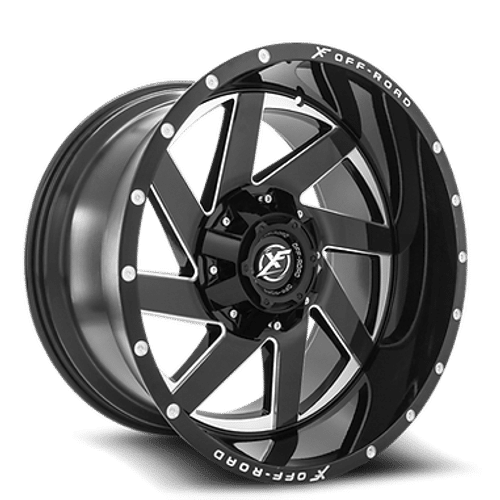 XF Off-Road XF-205 Gloss Black Milled 20x9 0 6x135|6x139.7mm 0mm - WheelWiz