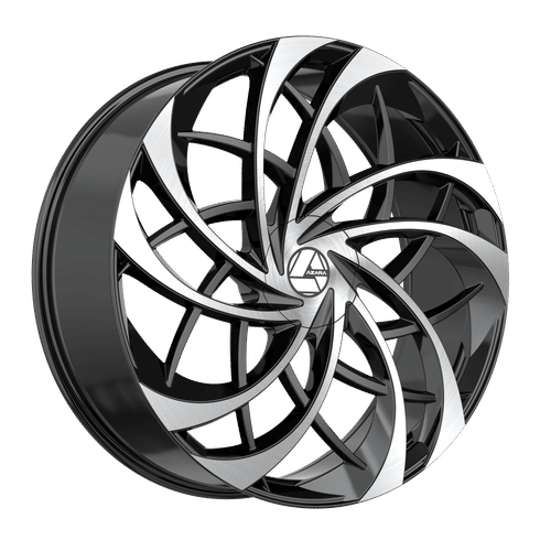 Azara AZA-540BM Gloss Black Machined 20x8.5 +35 5x114.3|5x120mm 74.1mm