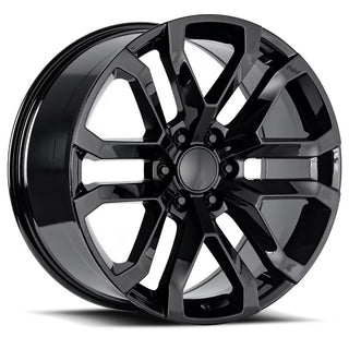 Factory Reproductions FR 95 Gloss Black 22x9 +24 6x139.7mm 78.1mm