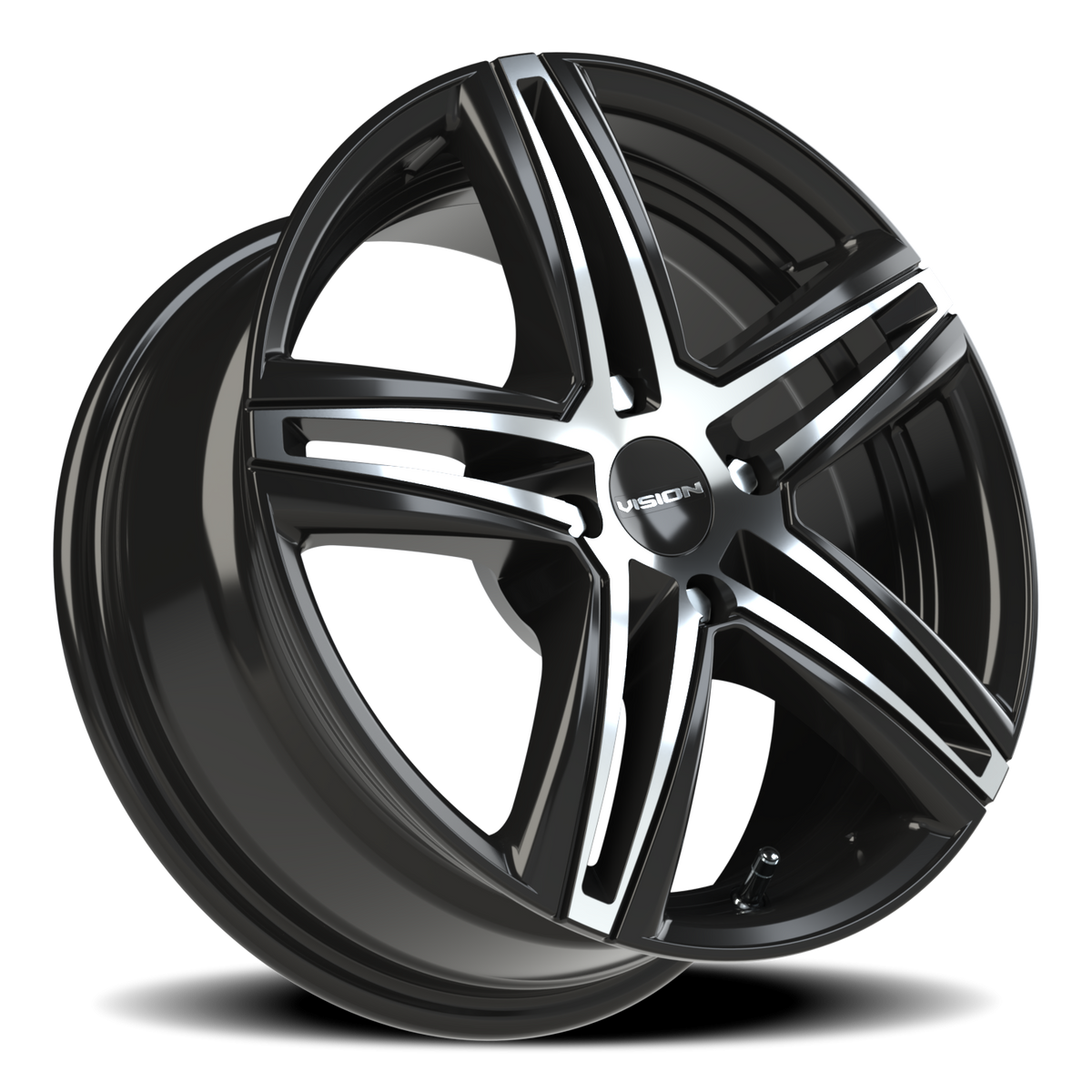 Vision Wheel 640 Gloss Black Machined Face 15x6.5 +38 4x100mm 73.1mm - Wheelwiz