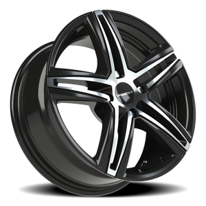 Vision Wheel 640 Gloss Black Machined Face 15x6.5 +38 4x100mm 73.1mm - Wheelwiz