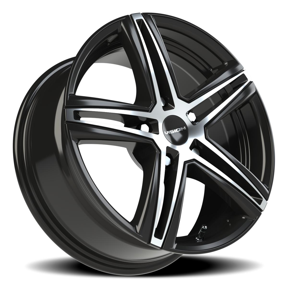 Vision Wheel 640 Gloss Black Machined Face 16x7 +38 5x100mm 73.1mm - Wheelwiz