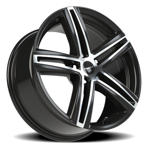 Vision Wheel 640 Gloss Black Machined Face 18x8 +40 5x108mm 73.1mm - Wheelwiz