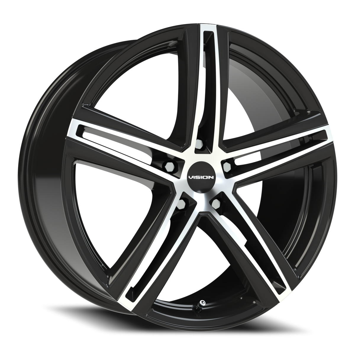 Vision Wheel 640 Gloss Black Machined Face 19x8.5 +40 5x114.3mm 73.1mm - Wheelwiz