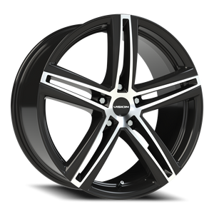 Vision Wheel 640 Gloss Black Machined Face 19x8.5 +40 5x114.3mm 73.1mm - Wheelwiz