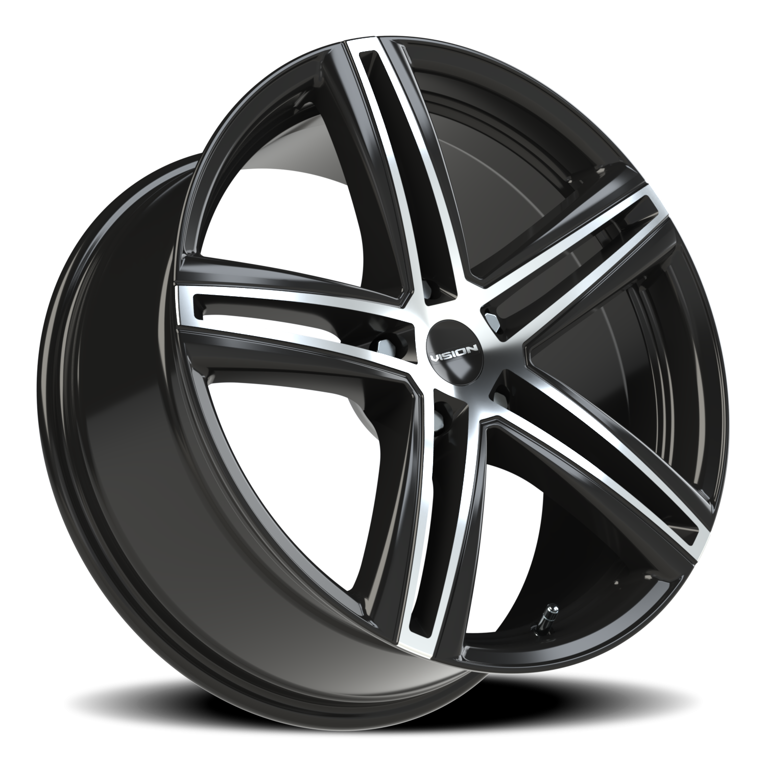 Vision Wheel 640 Gloss Black Machined Face 19x8.5 +40 5x114.3mm 73.1mm - Wheelwiz