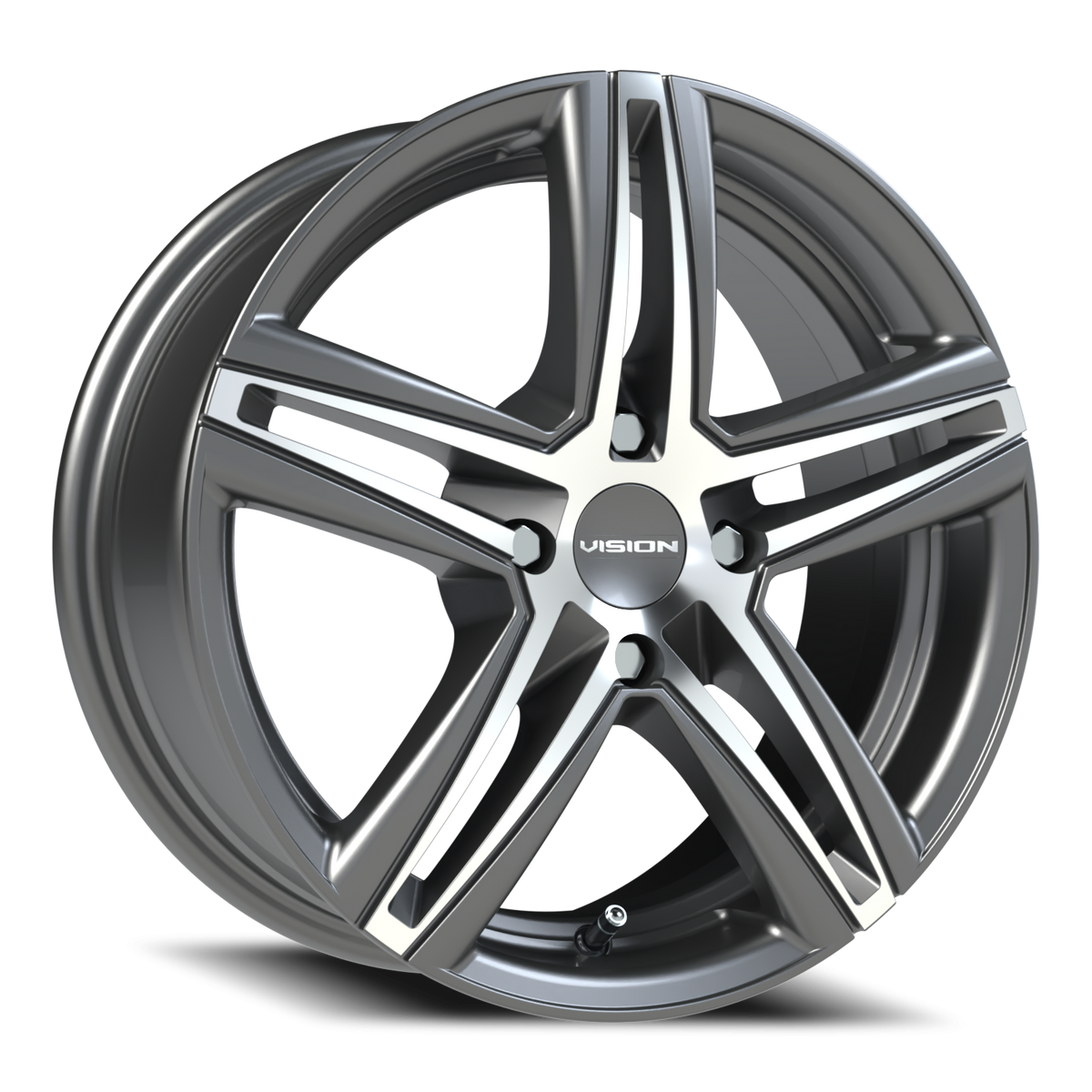 Vision Wheel 640 Gunmetal Machined Face 15x6.5 +38 4x100mm 73.1mm - Wheelwiz