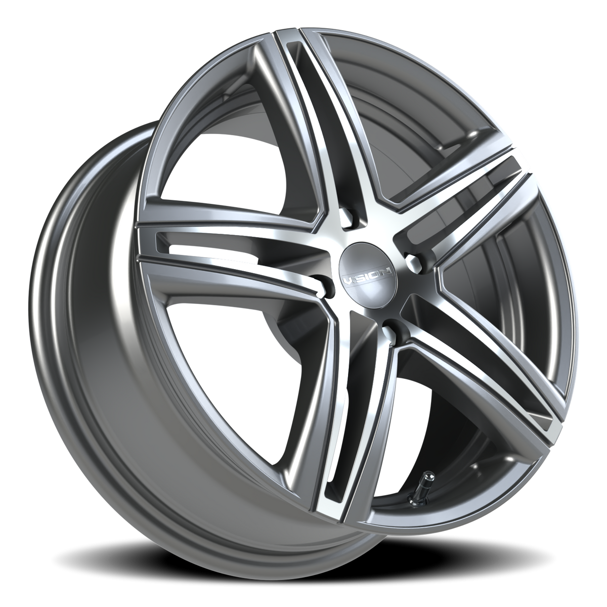 Vision Wheel 640 Gunmetal Machined Face 15x6.5 +38 4x100mm 73.1mm - Wheelwiz