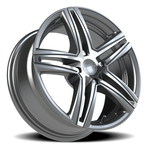 Vision Wheel 640 Gunmetal Machined Face 15x6.5 +38 4x100mm 73.1mm - Wheelwiz