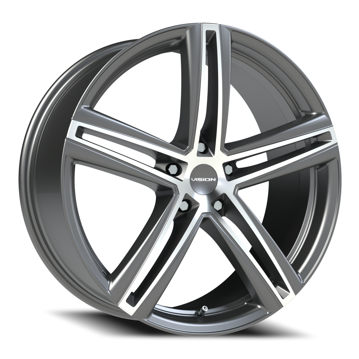 Vision Wheel 640 Gunmetal Machined Face 20x8.5 +40 5x114.3mm 73.1mm - Wheelwiz