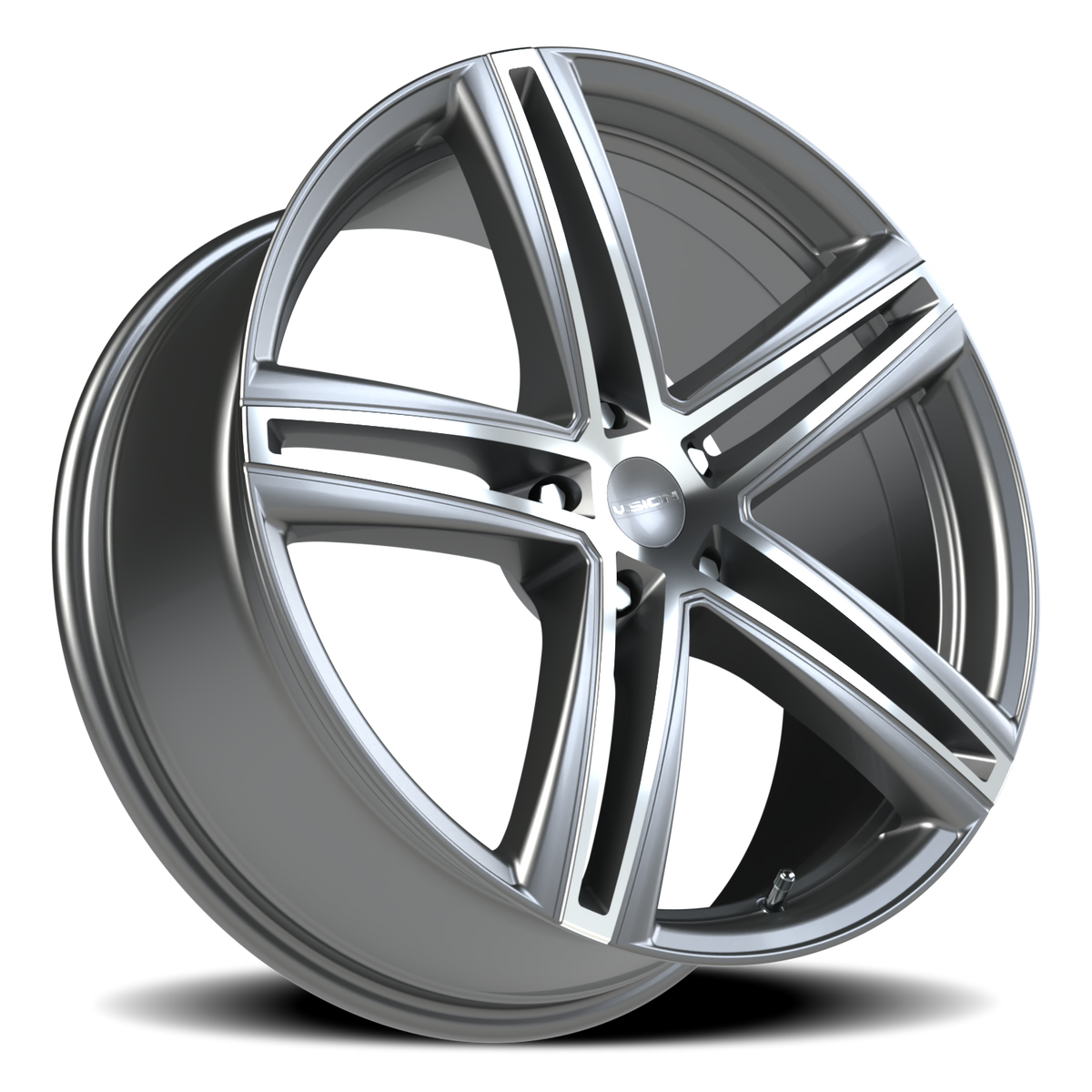 Vision Wheel 640 Gunmetal Machined Face 20x8.5 +40 5x114.3mm 73.1mm - Wheelwiz