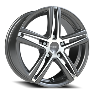 Vision Wheel 640 Gunmetal Machined Face 16x7 +40 5x114.3mm 73.1mm - Wheelwiz