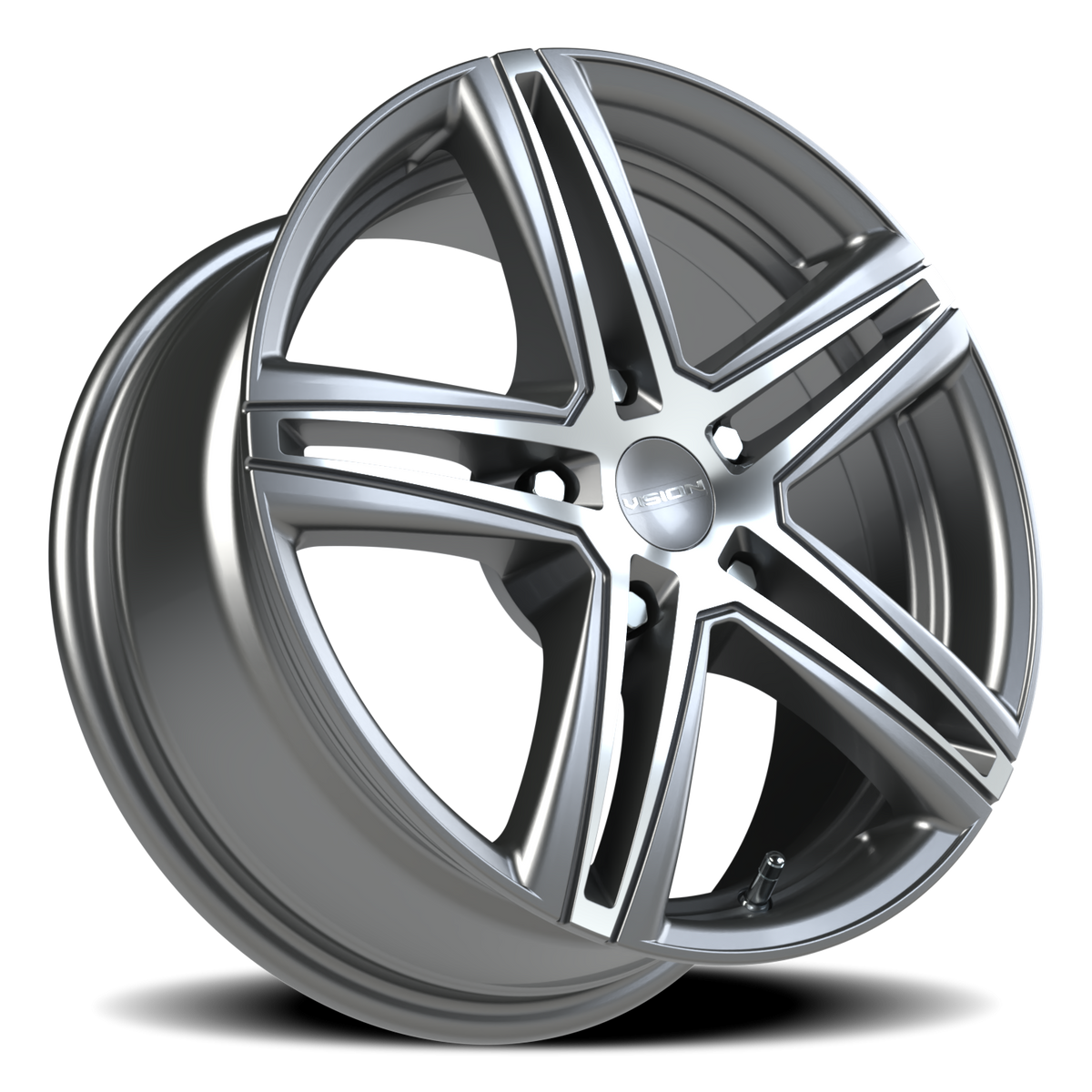 Vision Wheel 640 Gunmetal Machined Face 16x7 +40 5x114.3mm 73.1mm - Wheelwiz