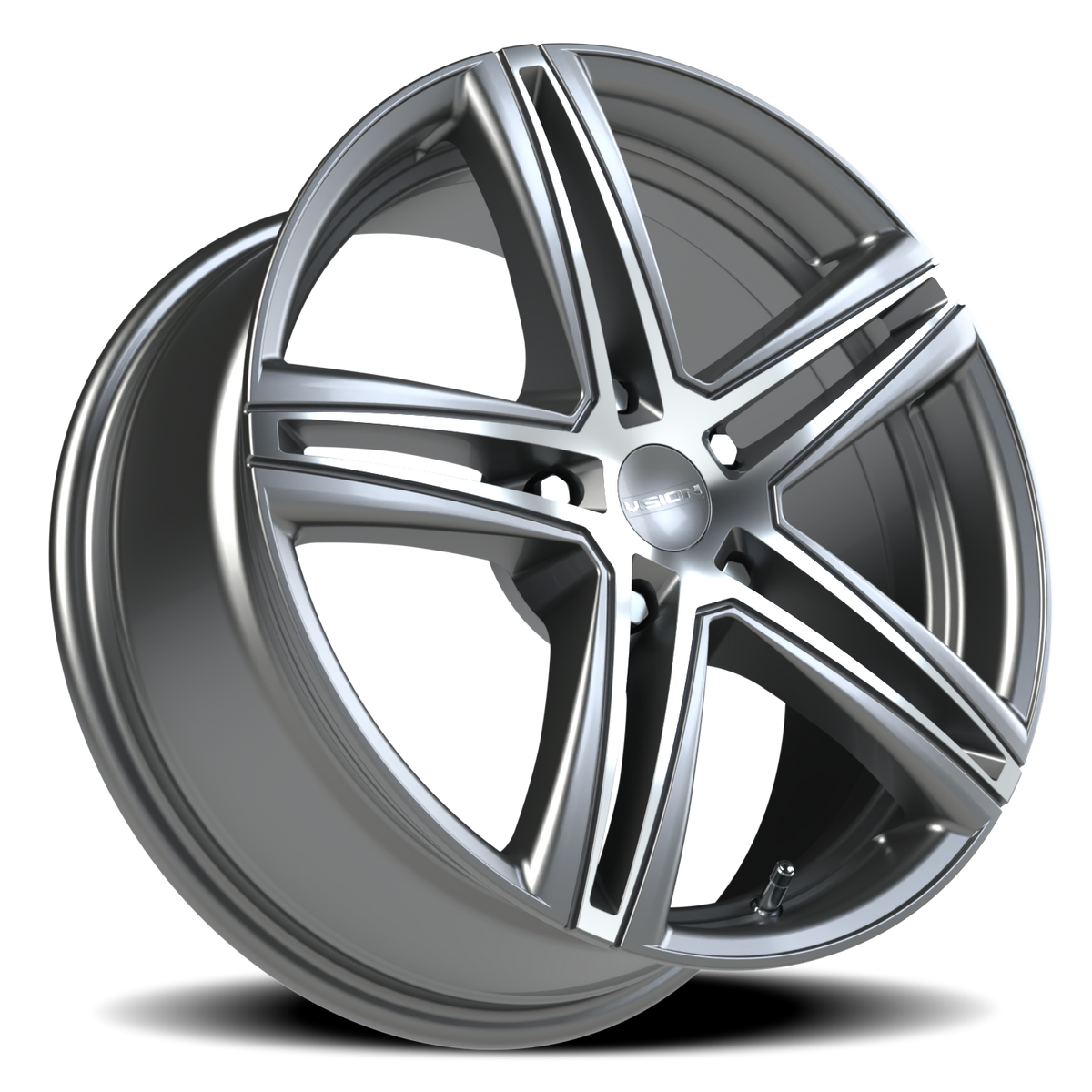 Vision Wheel 640 Gunmetal Machined Face 17x7.5 +40 5x110mm 73.1mm - Wheelwiz
