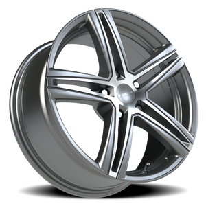 Vision Wheel 640 Gunmetal Machined Face 17x7.5 +40 5x108mm 73.1mm - Wheelwiz