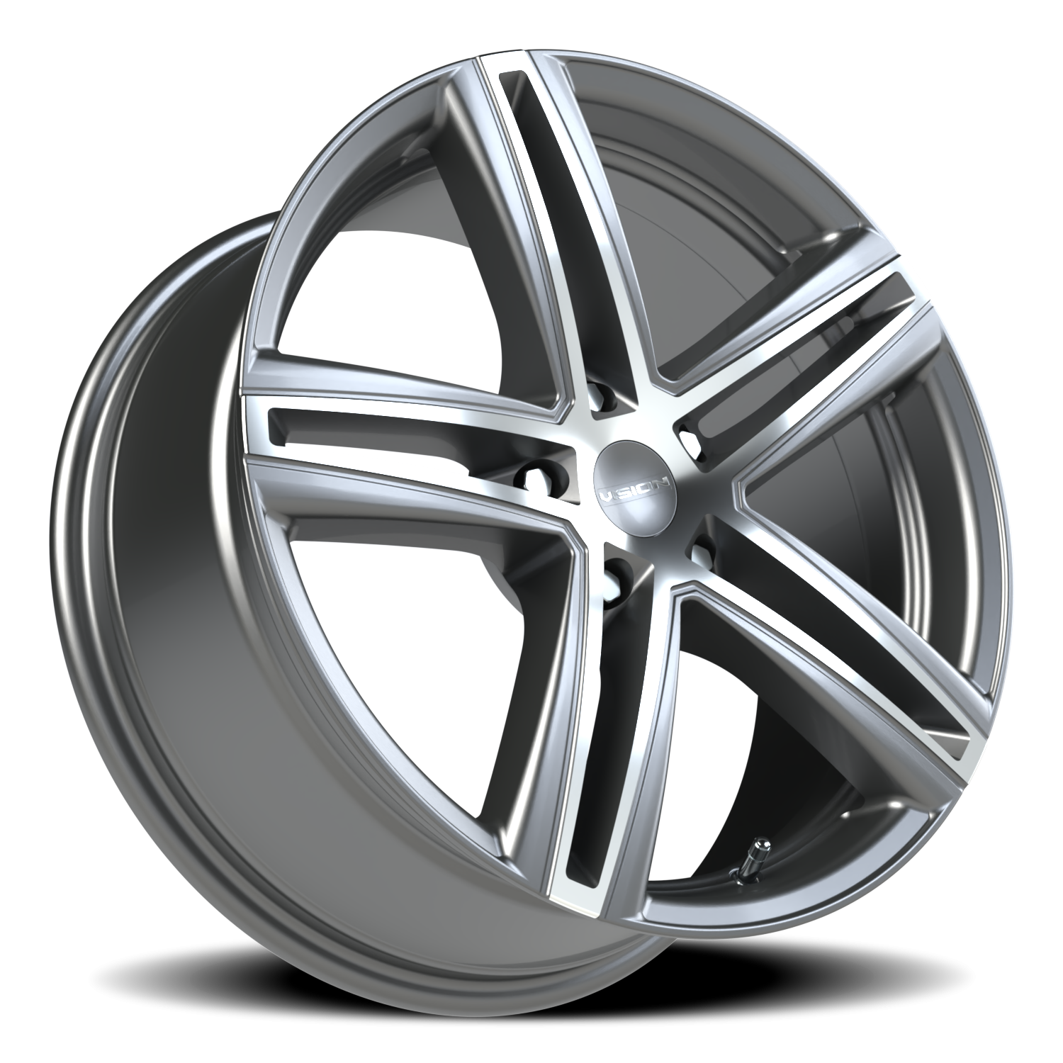 Vision Wheel 640 Gunmetal Machined Face 18x8 +40 5x112mm 73.1mm - Wheelwiz