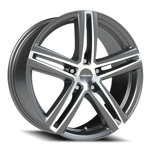 Vision Wheel 640 Gunmetal Machined Face 18x8 +40 5x114.3mm 73.1mm - Wheelwiz